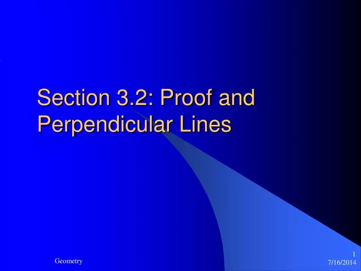 section 3 2 proof and perpendicular lines