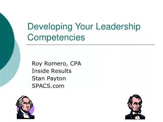 Developing Your Leadership Competencies