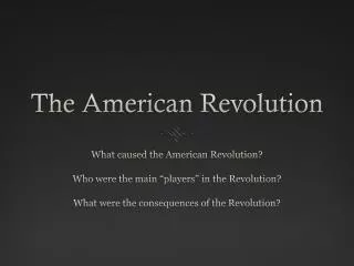 the american revolution