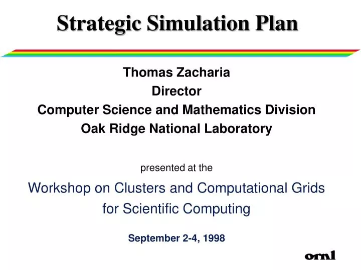 strategic simulation plan