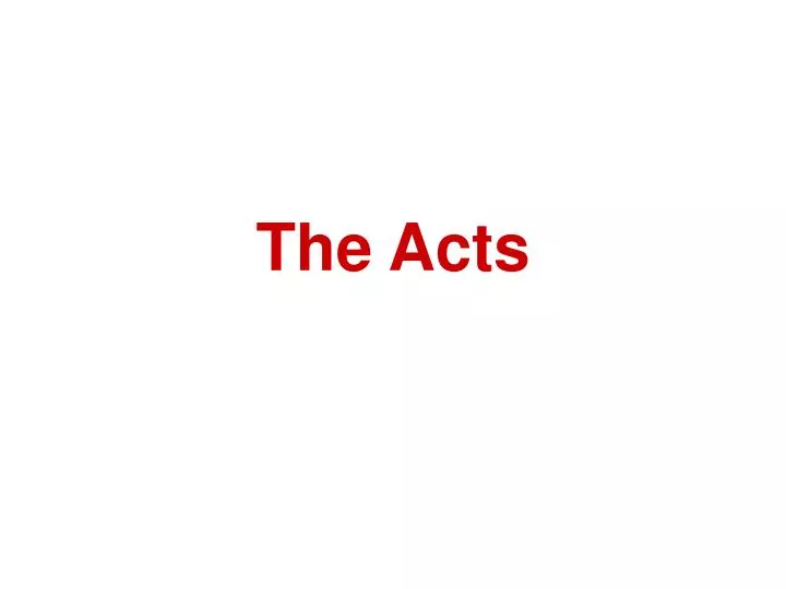 the acts