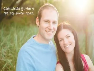 Claudette &amp; Mark 29 September 2012