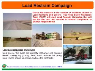 Load Restrain Campaign