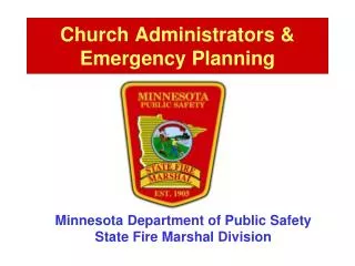 Church Administrators &amp; Emergency Planning