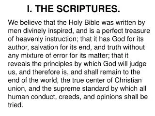 I. THE SCRIPTURES.