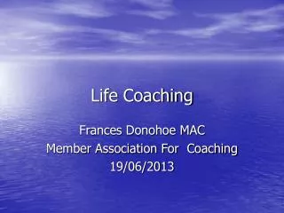 Life Coaching