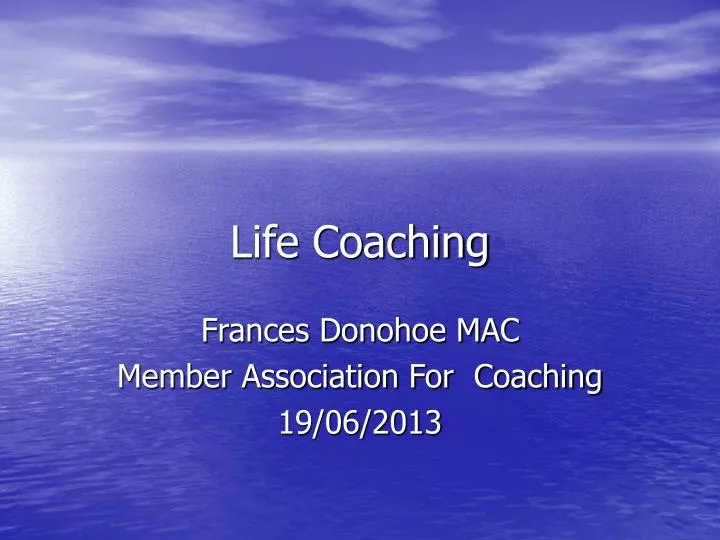 life coaching