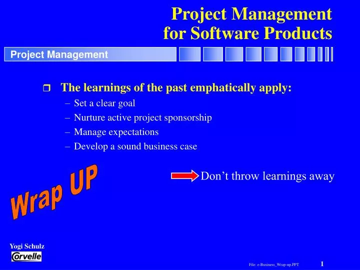 project management for software products