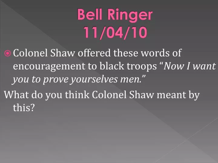 bell ringer 11 04 10