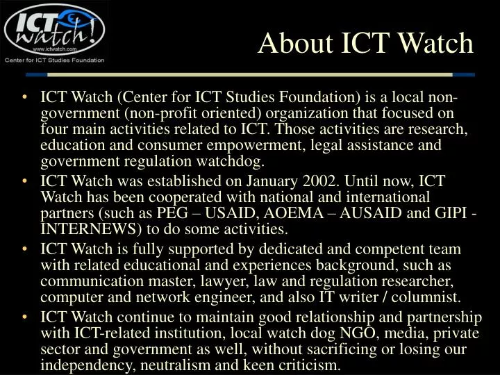 about ict watch