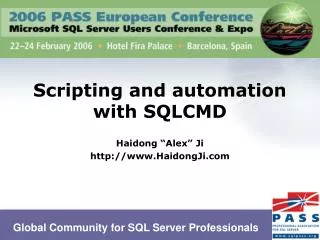 Scripting and automation with SQLCMD