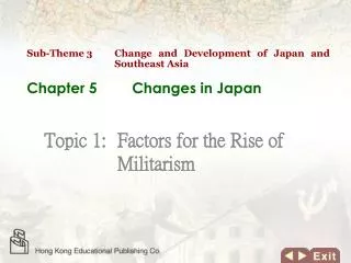 Chapter 5 	Changes in Japan