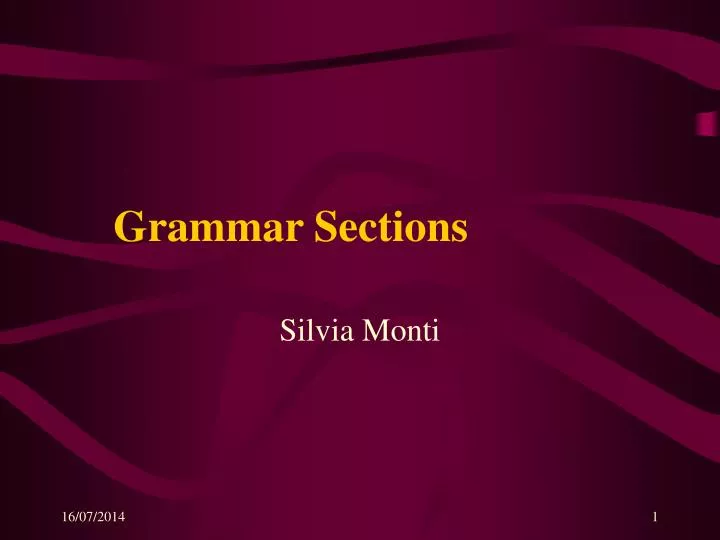 grammar sections