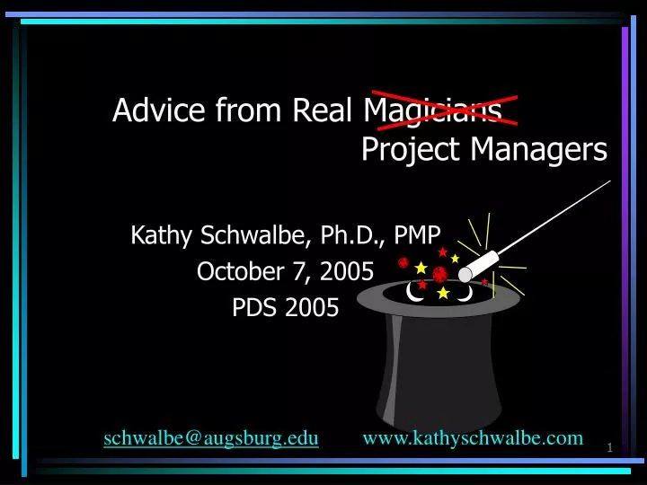 advice from real magicians project managers