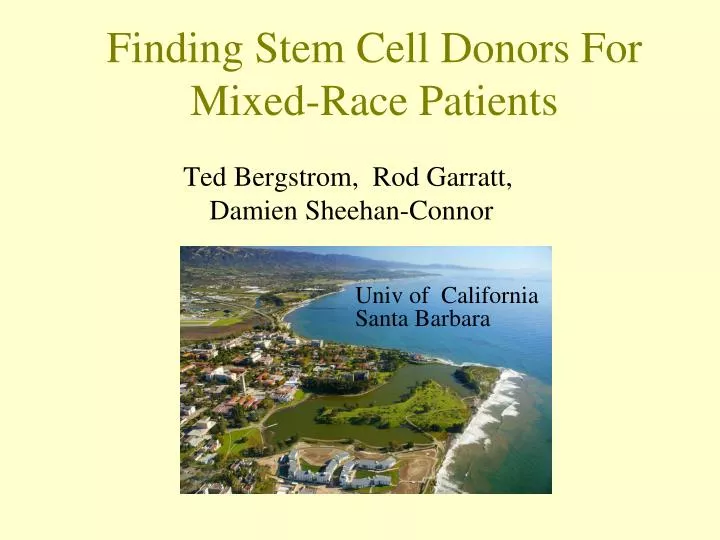 finding stem cell donors for mixed race patients