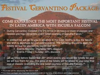 Come experience the most important festival in Latin America with Escuela Falcon!