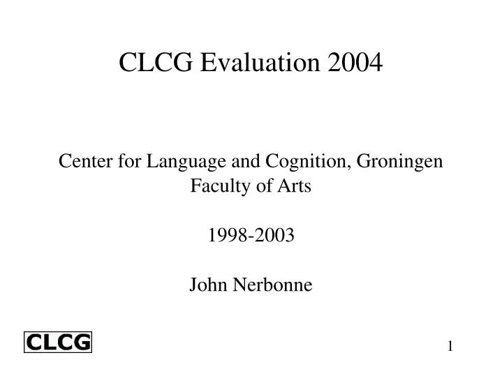 center for language and cognition groningen faculty of arts 1998 2003 john nerbonne