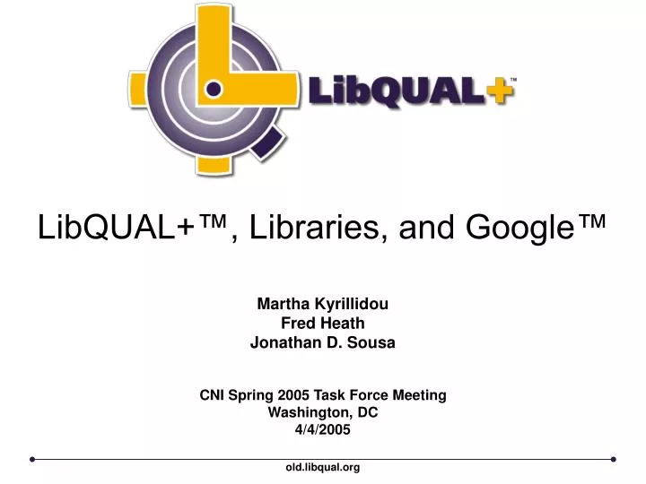 libqual libraries and google