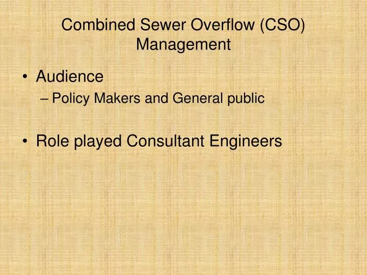 combined sewer overflow cso management