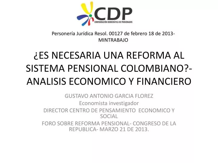 es necesaria una reforma al sistema pensional colombiano analisis economico y financiero