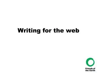 Writing for the web