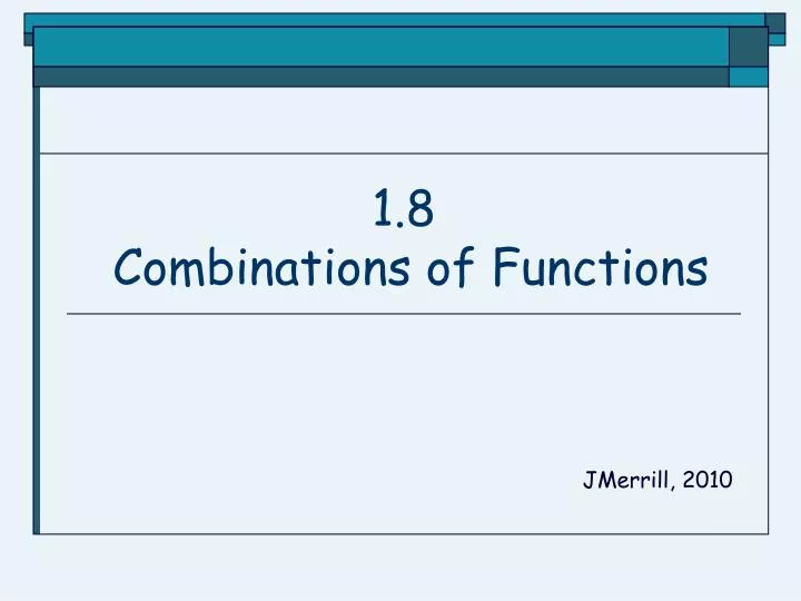 1 8 combinations of functions