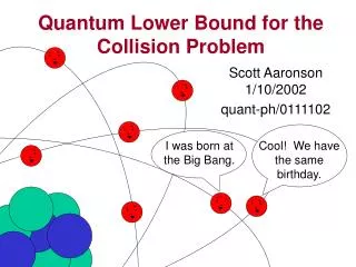 Quantum Lower Bound for the Collision Problem