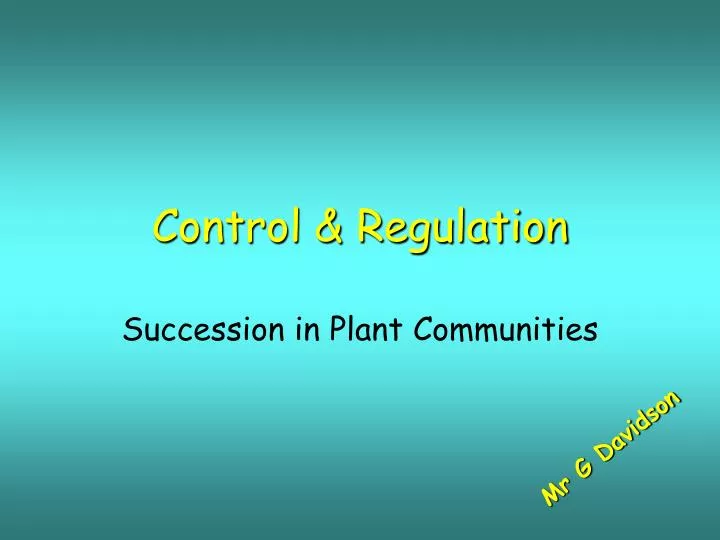 control regulation