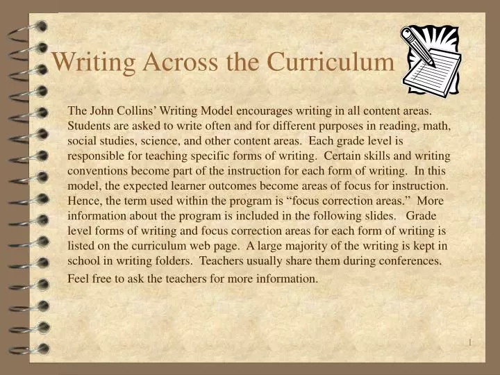 writing across the curriculum