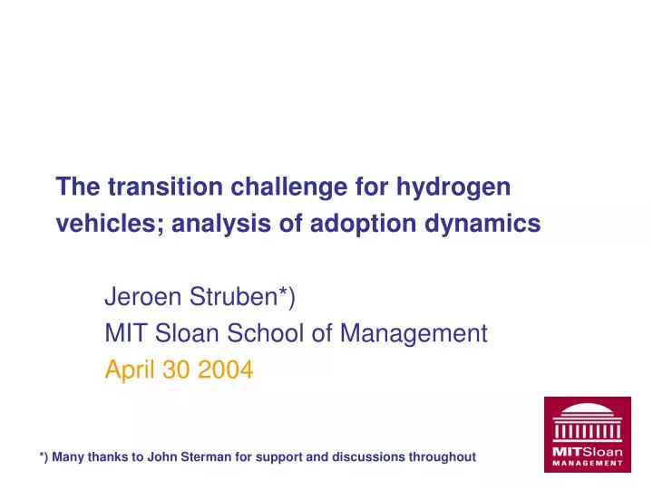 the transition challenge for hydrogen vehicles analysis of adoption dynamics