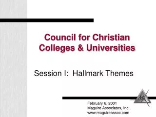 Council for Christian Colleges &amp; Universities