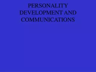personality development and communications