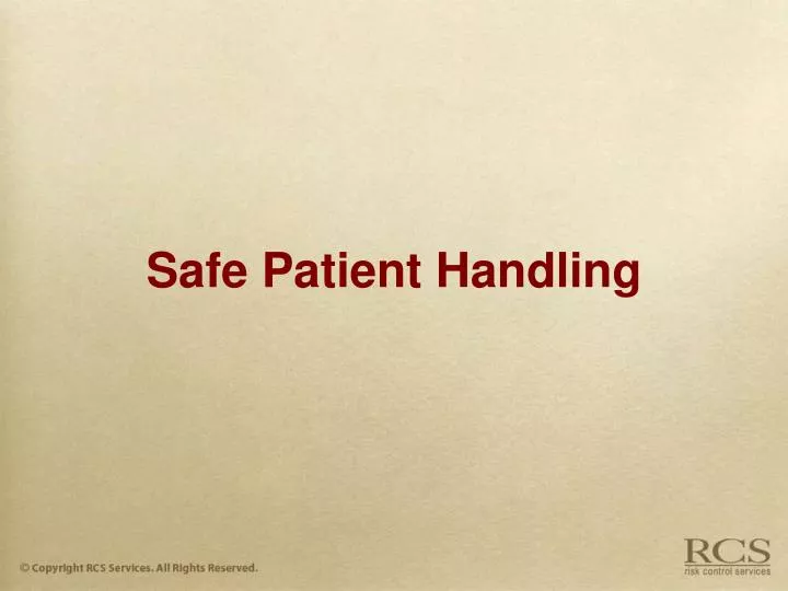 safe patient handling