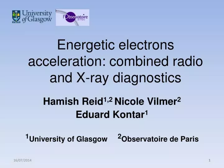 energetic electrons acceleration combined radio and x ray diagnostics