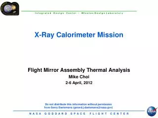 X-Ray Calorimeter Mission