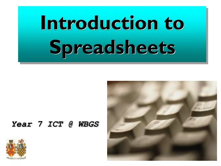 introduction to spreadsheets