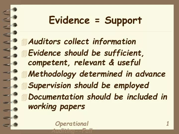 evidence support