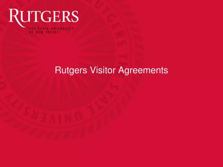 rutgers visitor agreements