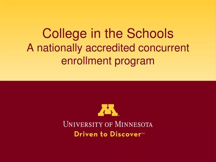college in the schools a nationally accredited concurrent enrollment program