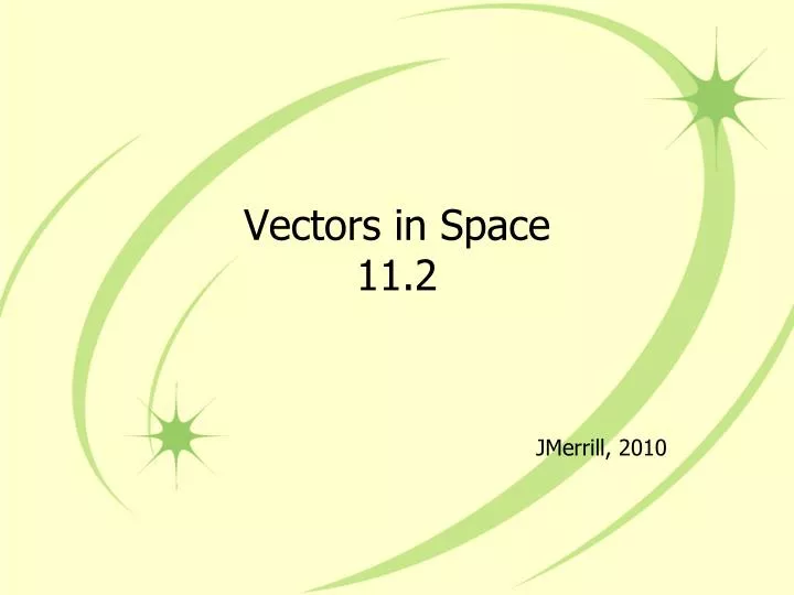 vectors in space 11 2