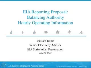 EIA Reporting Proposal: Balancing Authority Hourly Operating Information