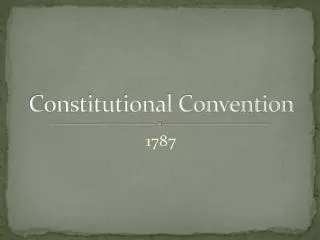 constitutional convention