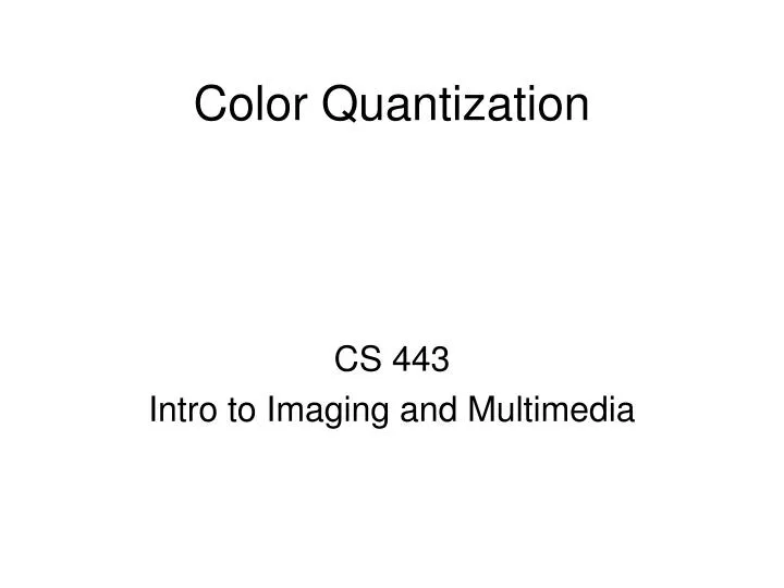 color quantization