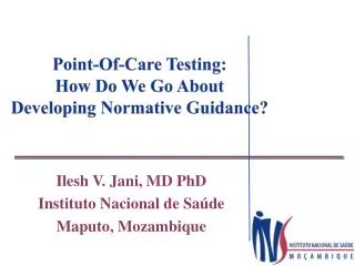 Point-Of-Care Testing: How Do We Go About Developing Normative Guidance?