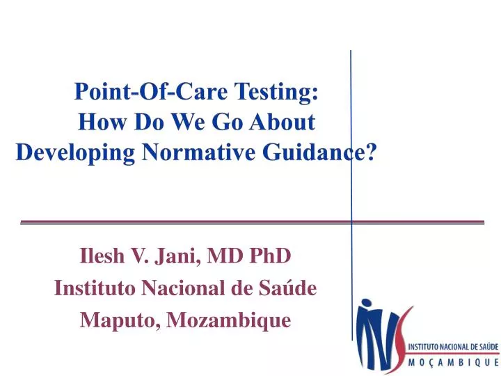 point of care testing how do we go about developing normative guidance