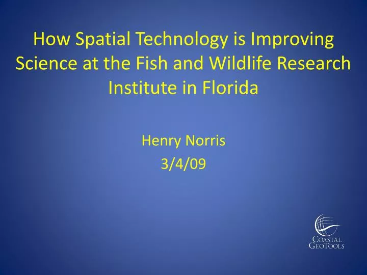 how spatial technology is improving science at the fish and wildlife research institute in florida