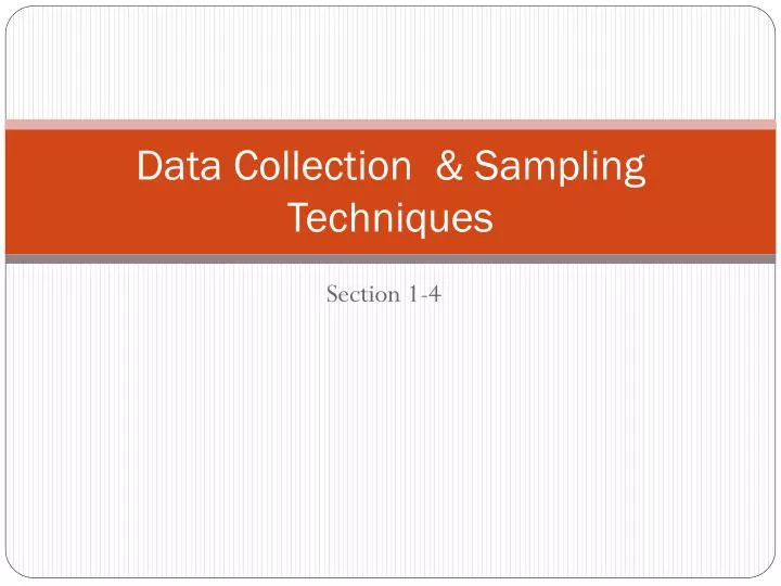 data collection sampling techniques