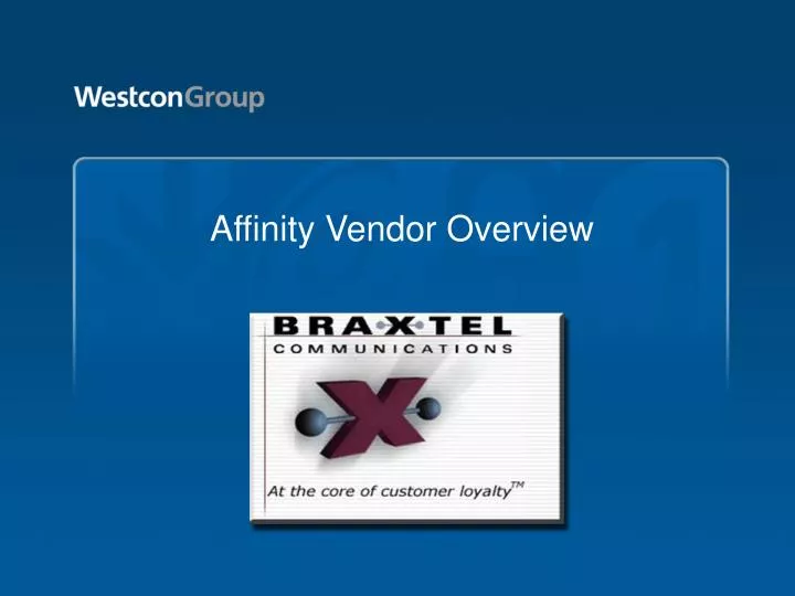 affinity vendor overview