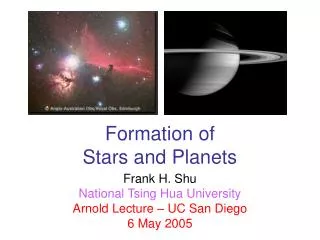 Formation of Stars and Planets