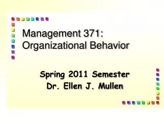 Management 371: Organizational Behavior